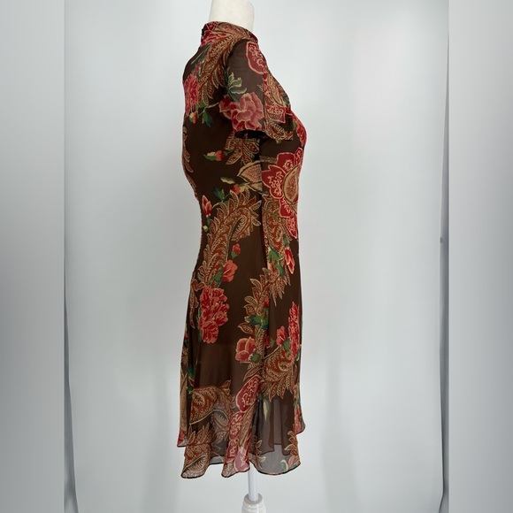 Ralph Lauren Collection Vintage 90s Runway Mini Dress Silk Slip Chinese Qipao 4 - Picture 6 of 16